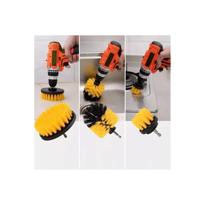 Matkap Ucuna Takılan 3'lü Fırça Temizlik Seti (5324)