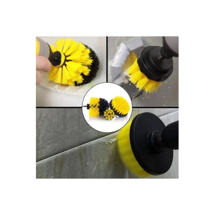 Matkap Ucuna Takılan 3'lü Fırça Temizlik Seti (5324)