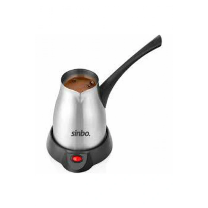 ÇELİK ELEKTRİKLİ CEZVE TÜRK KAHVE MAKİNESİ - 5FİNCAN=400ML KABLOSUZ KULLANIM- 360°DÖNER 700W SCM-295