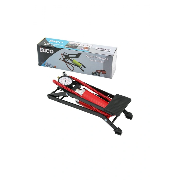 YATAY MODEL KALIN PİSTONLU AYAK POMPASI OTO-ARAÇ - BİSİKLET-MOTOR LASTİK - TOP - ŞİŞME YATAK-HAVUZ (