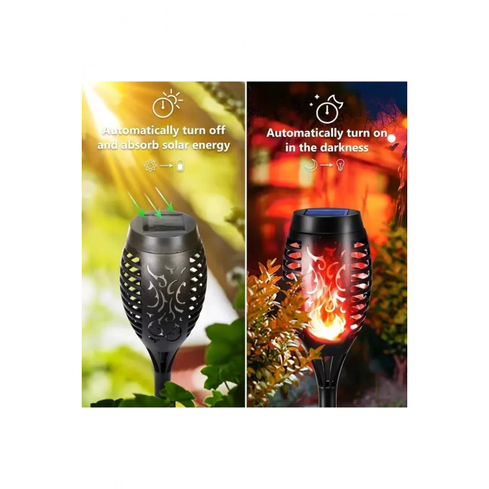 12 Ledli Alevli Solar Bahçe Aydınlatma (5324)