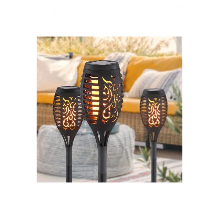 12 Ledli Alevli Solar Bahçe Aydınlatma (5324)