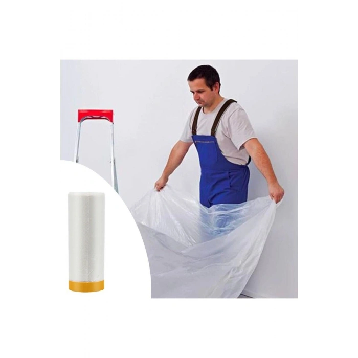 Boya Badana Eşya Koruma Hışır Örtüsü 280cm x 15 mt Yapışkanlı Hışır Örtü (5324)
