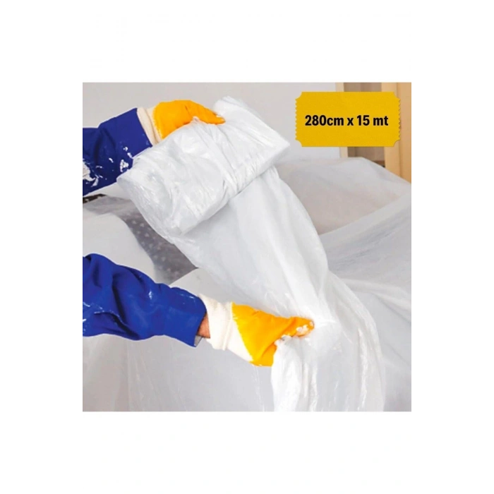 Boya Badana Eşya Koruma Hışır Örtüsü 280cm x 15 mt Yapışkanlı Hışır Örtü (5324)