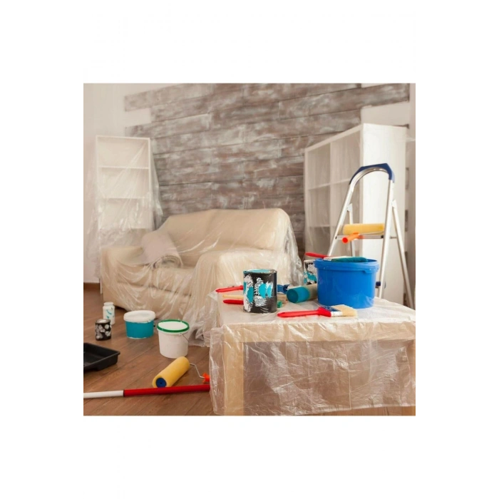 Boya Badana Eşya Koruma Hışır Örtüsü 280cm x 15 mt Yapışkanlı Hışır Örtü (5324)