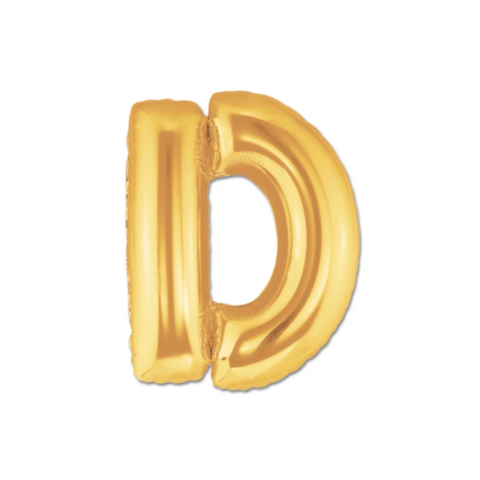 D Harf Folyo Balon Altın Renk 40 inç (5324)