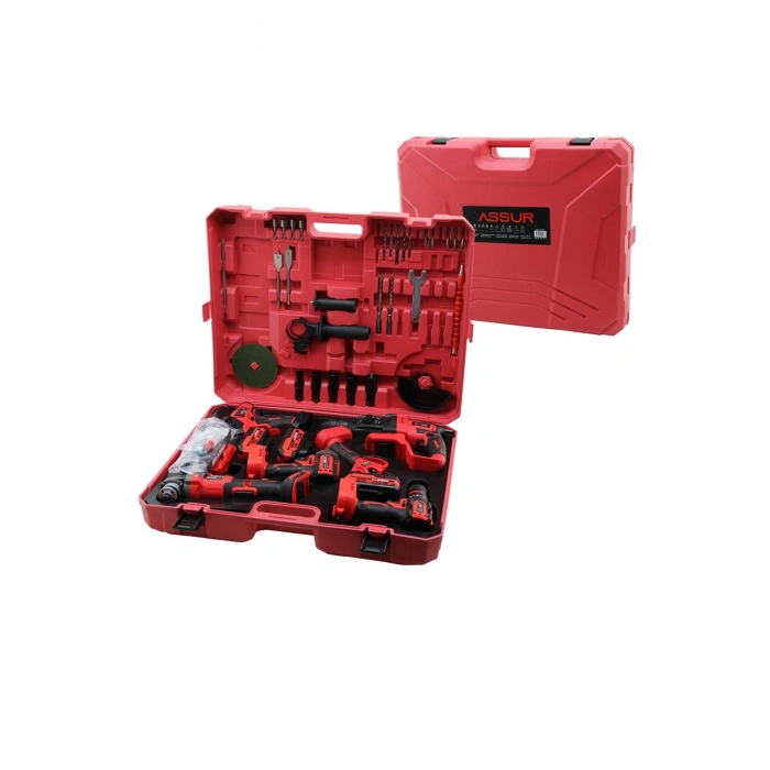 6PCS USTA ELEKTRİKLİ ALET SETİ ŞARJLI=21V SPRAL TAŞLAMA - HİLTİ - BAĞ MAKAS - SOMUN SÖKME - DARBELİ