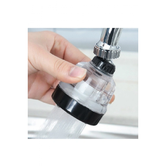 Su Tasarruflu 3 Fonksiyonlu Oynar Musluk Başlığı - Şeffaf (5324)