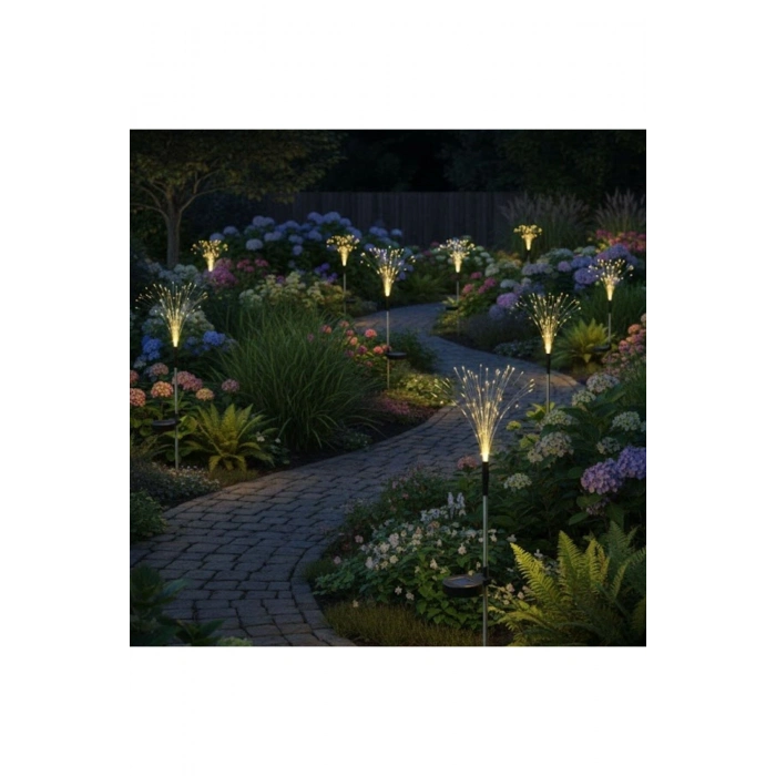 2 Adet Saçak Model Solar Bahçe Lambası – Güneş Enerjili LED Dış Mekan Aydınlatma, Otomatik Sensörlü