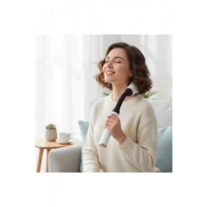 4 Farklı Başlıklı Uzun Saplı Derin Doku Masaj Tabancası, Boyun, Omuz ve Sırt için Ergonomik Saplı Ço
