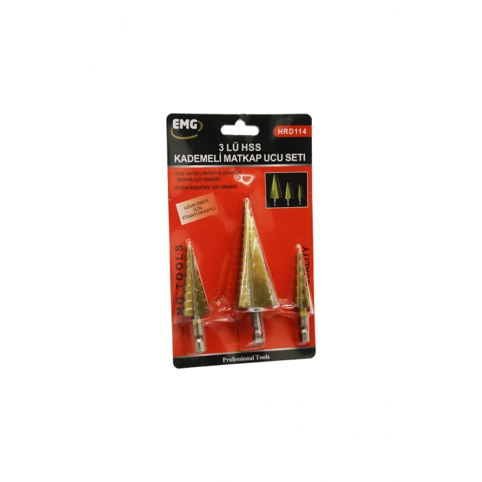 3 PARÇA HSS KADEMELİ MATKAP UCU SET (5324)