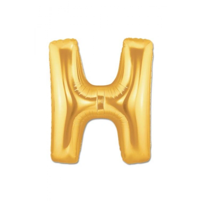 H Harf Folyo Balon Altın Renk 40 inç (5324)