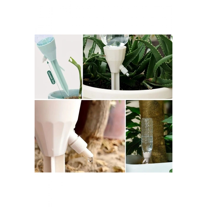 Ayarlanabilir Akış Hızına Sahip Damlama Sulama Çivileri 3lü Otomatik Bitki Sulama Aparatı Tüm Pet Şi