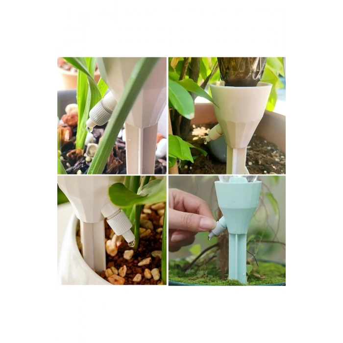 Ayarlanabilir Akış Hızına Sahip Damlama Sulama Çivileri 3lü Otomatik Bitki Sulama Aparatı Tüm Pet Şi