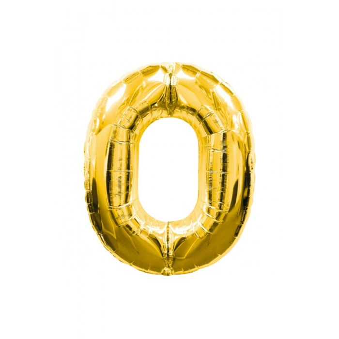 0 Rakamlı Folyo Balon Gold Renk 40 inç (5324)