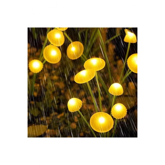 2 Adet Plastik Mantar Solar Bahçe Lambası – Güneş Enerjili LED Dış Mekan Aydınlatma, Otomatik Sensör