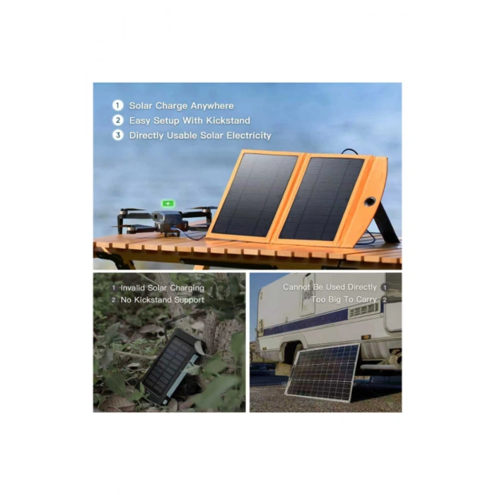 Solar Güneş Enerjili Powerbank 1000 mAh