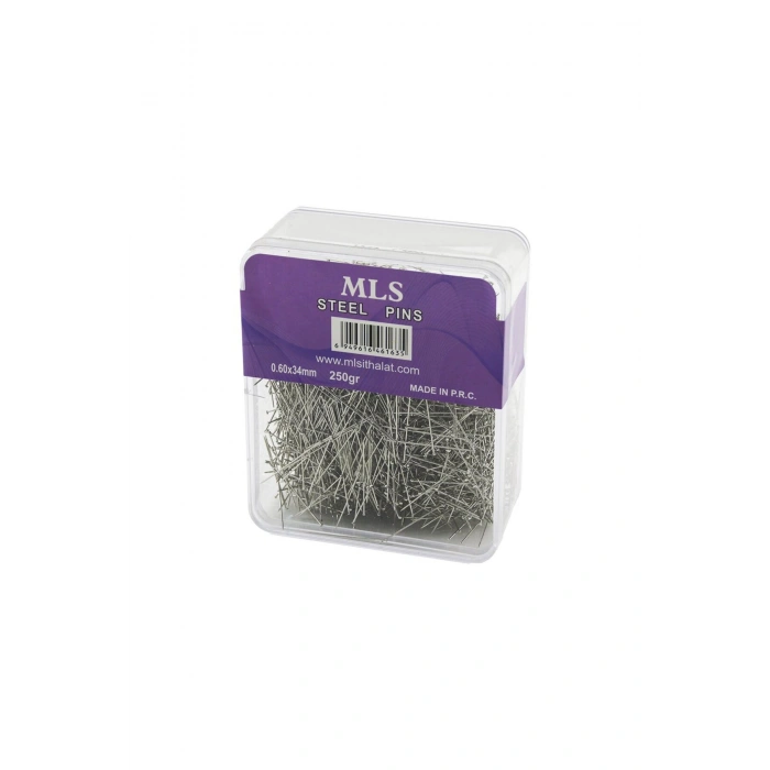 TOPLU İĞNE 0.60X34MM 250GR ŞEFFAF MİKA KRİSTAL PLS.KUTULU AMBALAJ (5324)