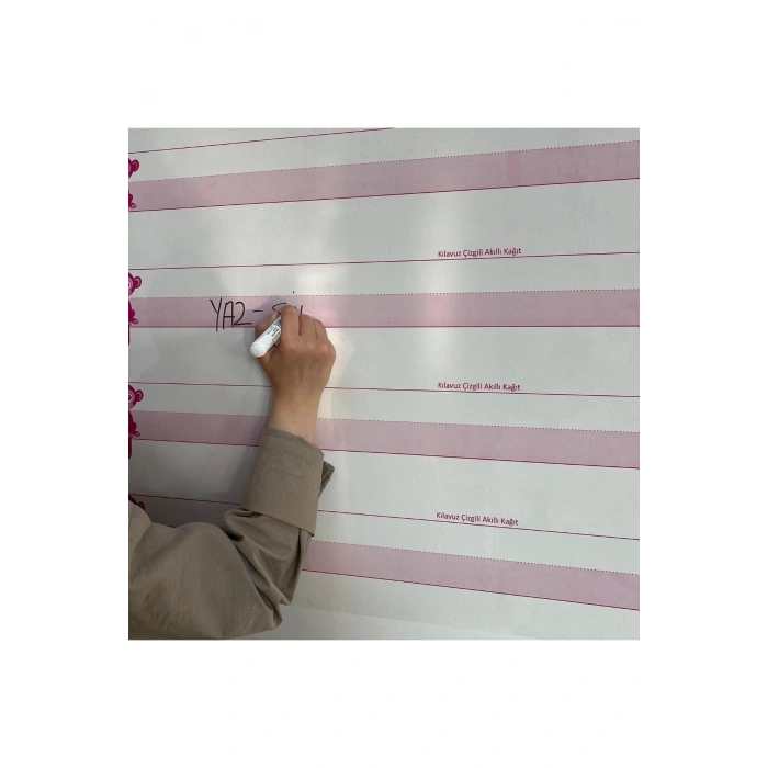 Kılavuz Çizgili Akıllı Kağıt Yazı Tahtası Duvarda İz Bırakmaz Statik Yeni Müfredata Uygun 100x56cm (