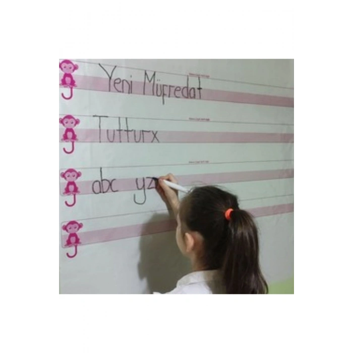 Kılavuz Çizgili Akıllı Kağıt Yazı Tahtası Duvarda İz Bırakmaz Statik Yeni Müfredata Uygun 100x56cm (