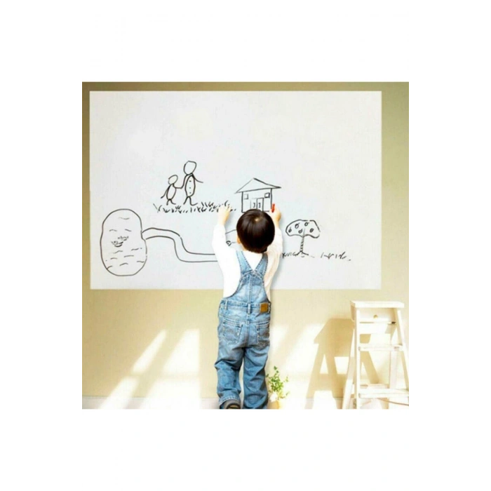 Silinebilir Kalemli Sticker Duvara Yapışabilen Yazı Tahtası 60x200 cm (5324)