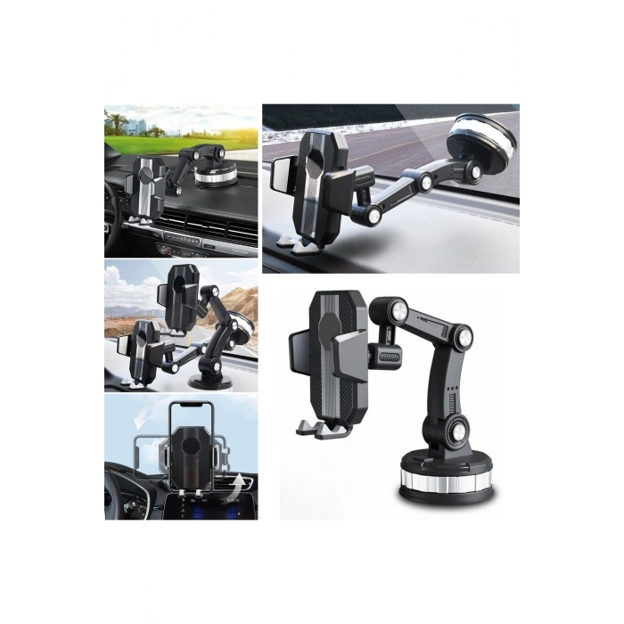 Jel Vantuzlu Cama Takılabilen Güçlü 360 Derece Dönebilen Ayarlanabilir Araç Içi Vantuzlu Telefon Tut