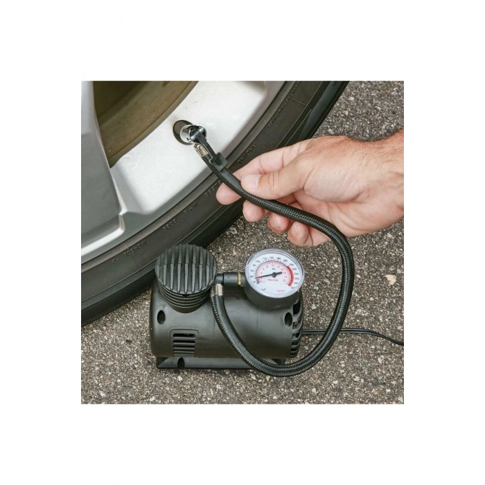 300 PSI Güçlü Taşınabilir Hava Kompresörü–Araba, Motosiklet, Bisiklet ve Top Şişirme İçin Çakmaklıkl