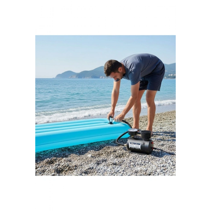 300 PSI Güçlü Taşınabilir Hava Kompresörü–Araba, Motosiklet, Bisiklet ve Top Şişirme İçin Çakmaklıkl