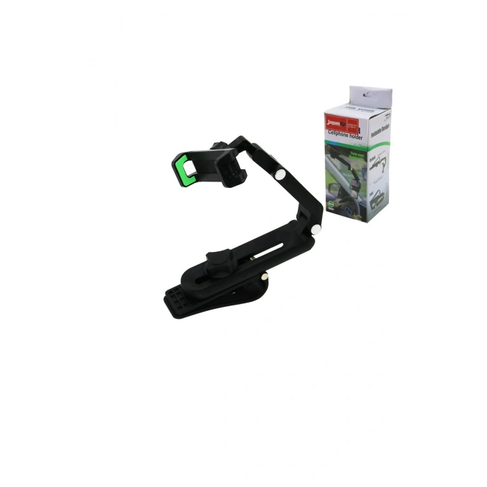 OTO - ARAÇ DİKİZ AYNA GEÇMELİ TELEFON TUTUCU 360 DERECE KOL MANDALLI GENİŞLİK AYARI=12.9-25.5CM (532