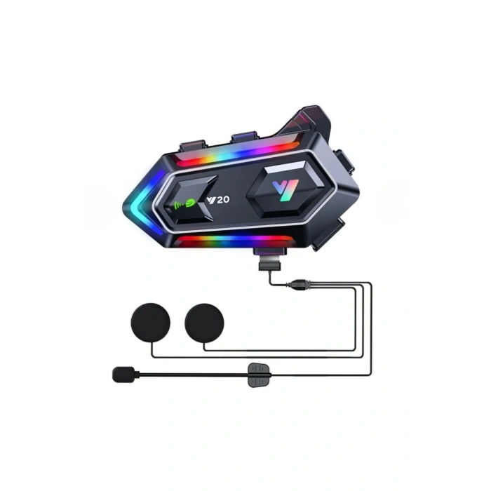 Y20 Motorsikletler İçin Kablosuz Bluetooth Kulaklıklı – Suya Dayanıklı, Uzun Ömürlü Batarya, Gürültü