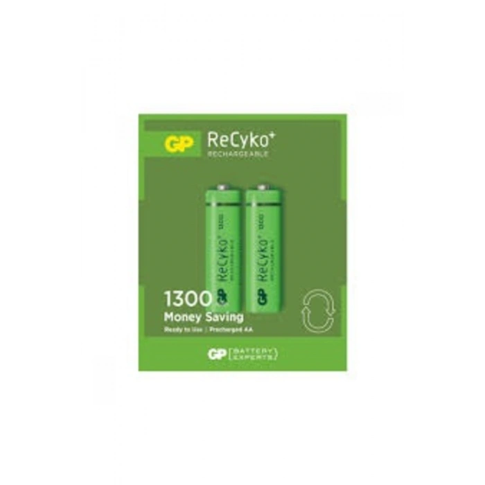GP RECYKO 1300mAh AA ŞARJLI KALEM PİL 132C133 2Lİ KART (5324)