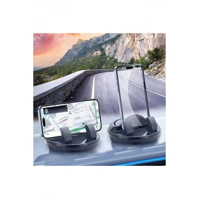 Numaratörlü Güçlü Yapışkanlı 360 Derece Dönebilen Su Geçirmez Araç İçi Telefon Tutucu Plastik Aparat