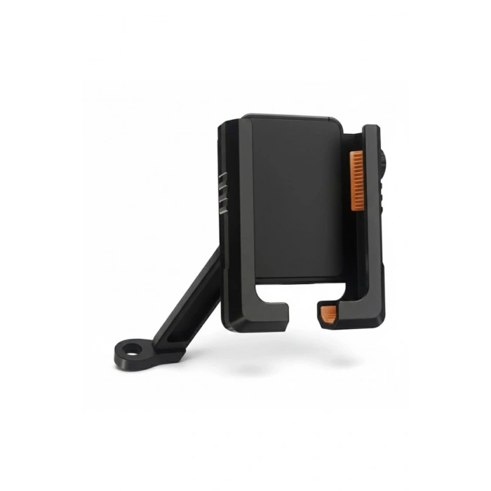 Motosiklet Gidon Telefon Tutucu–360° Döner, Kaymaz Sabitleme Sistemli, Sarsıntı Önleyici Telefon Tut