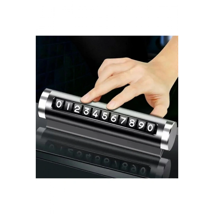 Telefon Numarası Plaka Silindiri Ayarı Renkli Metal Alüminyum Araba Geçici Park Kartı Evrensel Moda