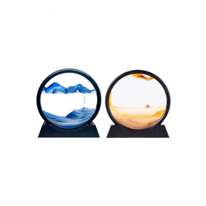 ASTRONOT KÜÇÜK - 7 inç SULU CAM KUM SAATİ AYNA MODELİ (5324)