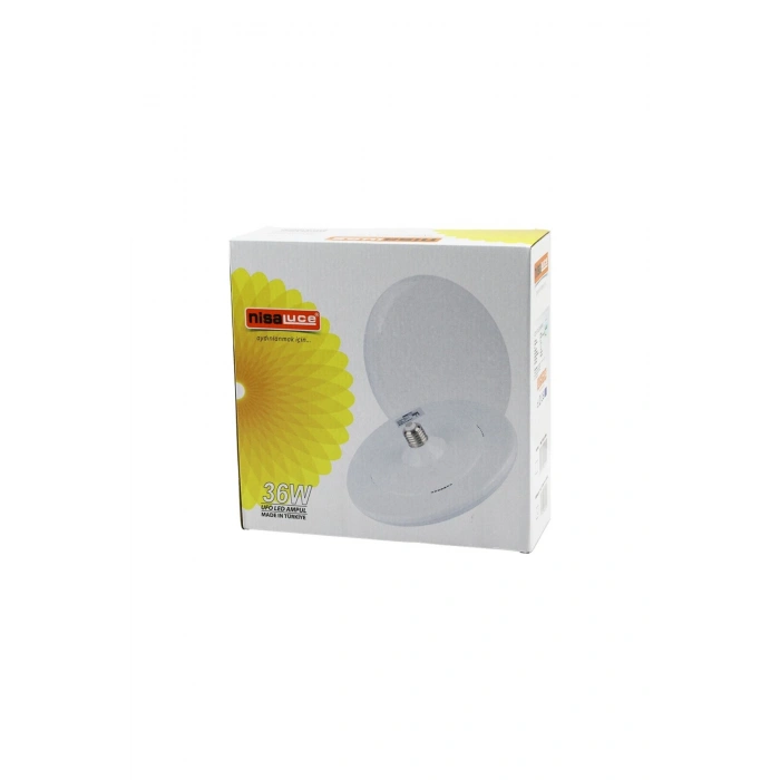 NİSALUCE EAMP-063/KB 36W E27 UFO TİPİ LED LAMBA AMPUL KRİSTAL DESENLİ MİKA PLS.KAPAK 6400K - 3240LÜM