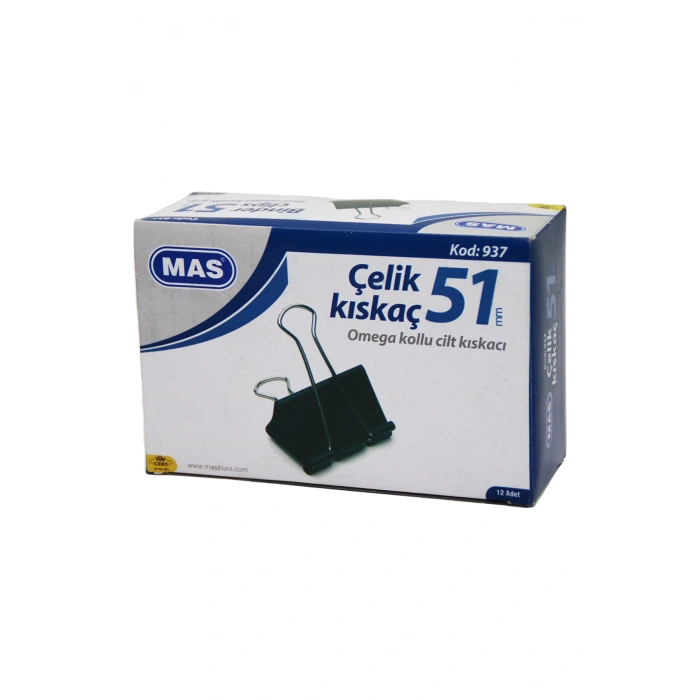 ÇELİK KISKAÇ 51MM 12 PARÇA OMEGA KOLLU CİLT KISKAÇI (5324)
