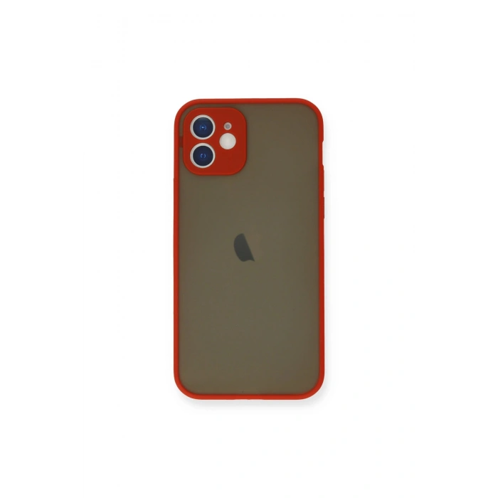 İphone 12 Mini Kılıf Montreal Silikon Kapak - Kırmızı