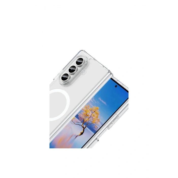 Samsung Galaxy Z Fold 7 Kılıf Magneticsafe Şeffaf Silikon - Şeffaf