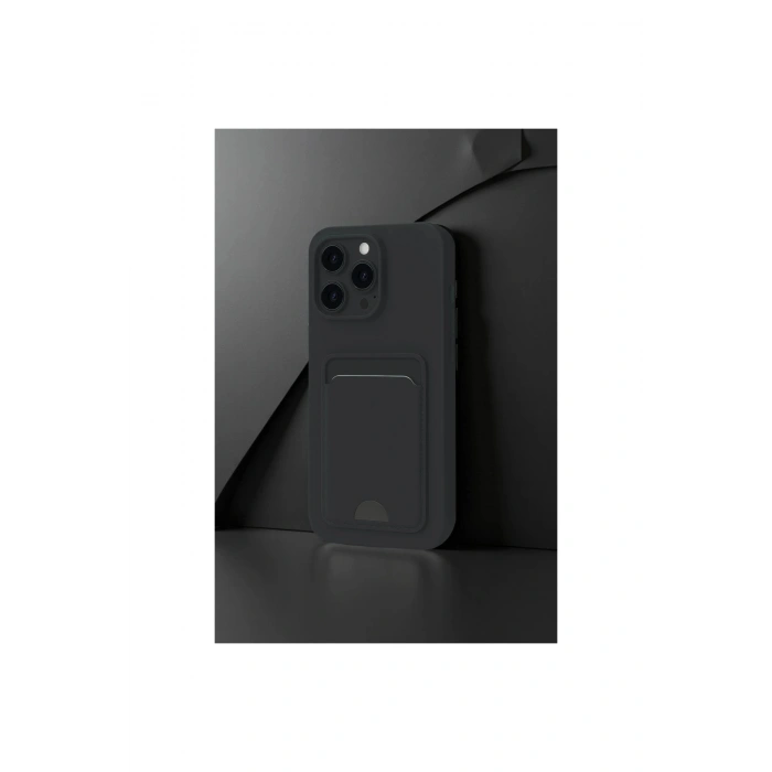 İphone 16 Pro Kılıf Kelvin Kartvizitli Silikon - Derin Mor