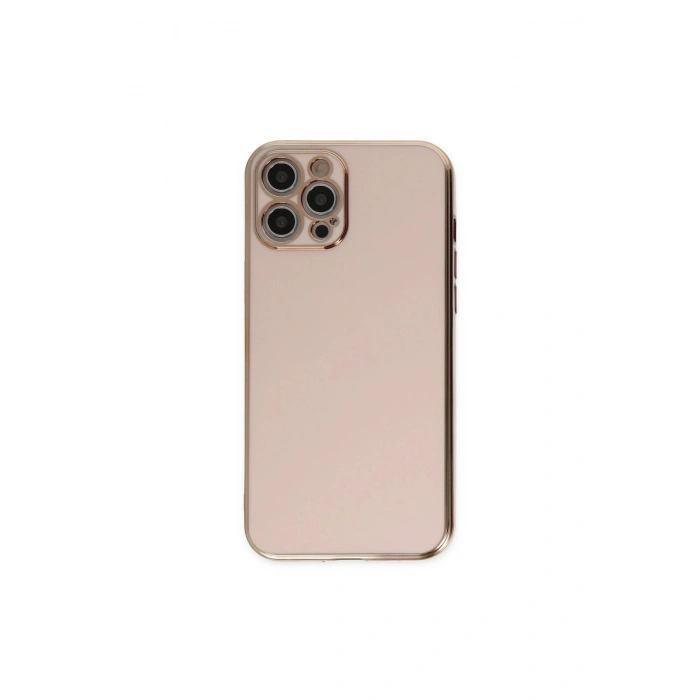 İphone 12 Pro Max Kılıf Volet Silikon - Pembe