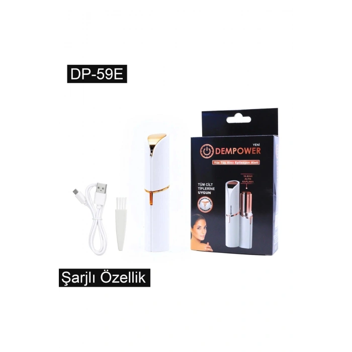 Dempower Şarjlı Yüz Tüy Alıcı Epilasyon Aleti Flawles Kısa