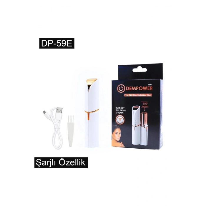 Dempower Şarjlı Yüz Tüy Alıcı Epilasyon Aleti Flawles Kısa