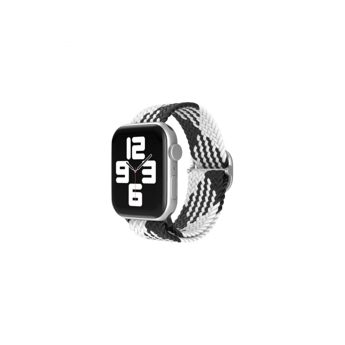 Watch 22mm Kordon (SAAT DEĞİLDİR) - Siyah-beyaz