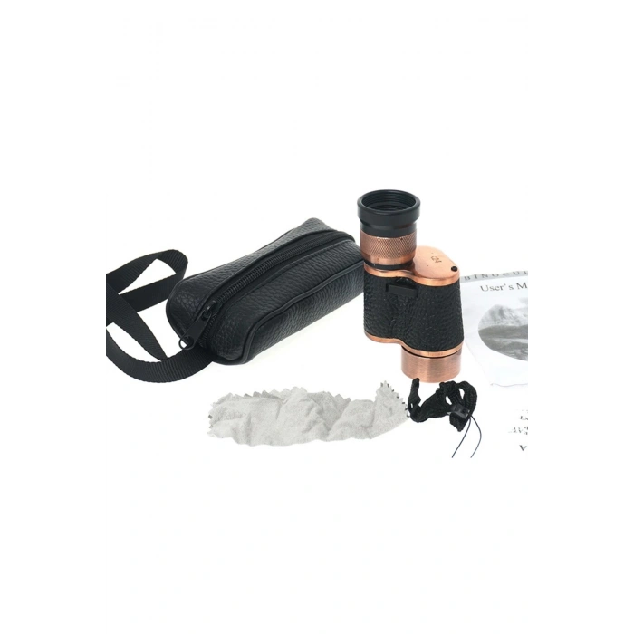 6x24 Baıgısh, Askeri Tarzi Pirinç Ve Deri Kaplamalı, Deri Çantalı Monocular Dürbün Princ