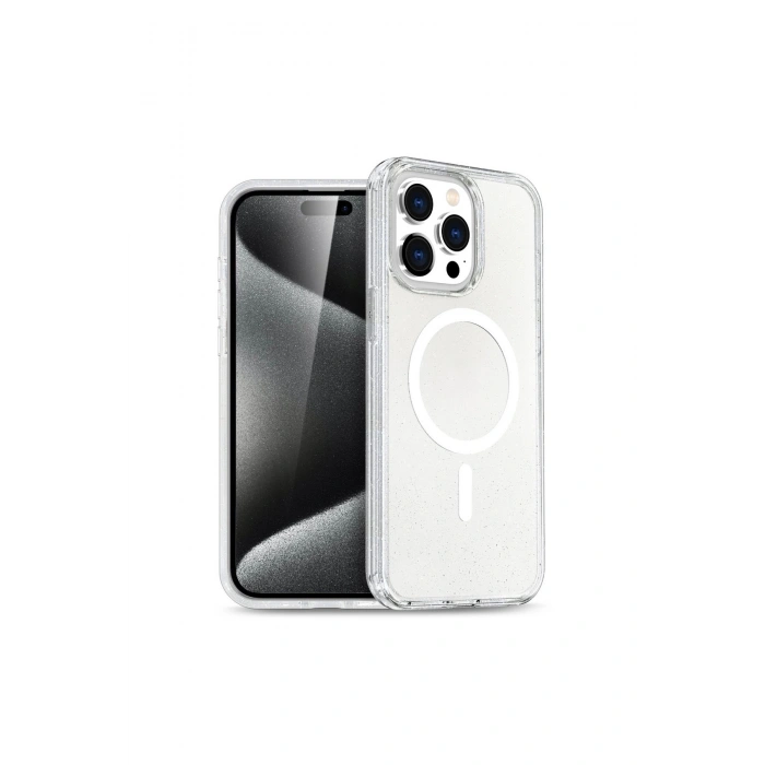İphone 15 Pro Kılıf Magsafe Kapak - Şeffaf