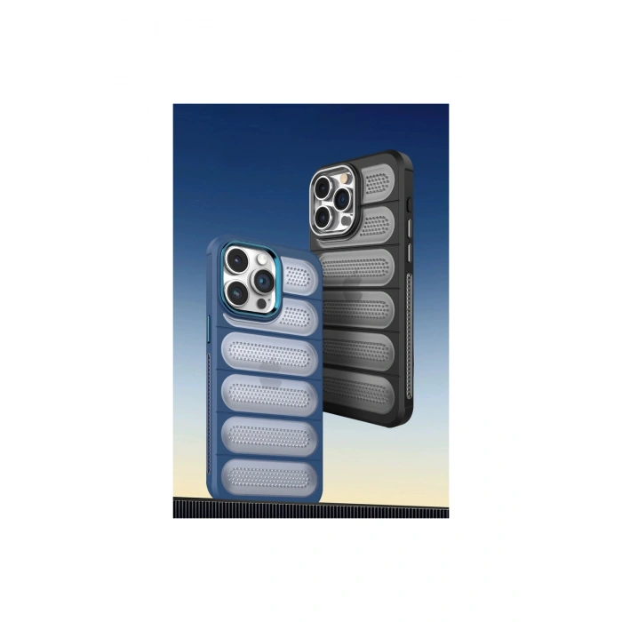 İphone 15 Pro Max Kılıf Airmax Silikon Kapak - Titan Gri