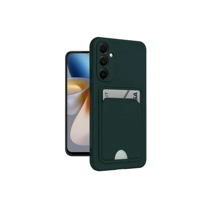 Samsung Galaxy S24 Plus Kelvin Kartvizitli Silikon - Koyu Yeşil