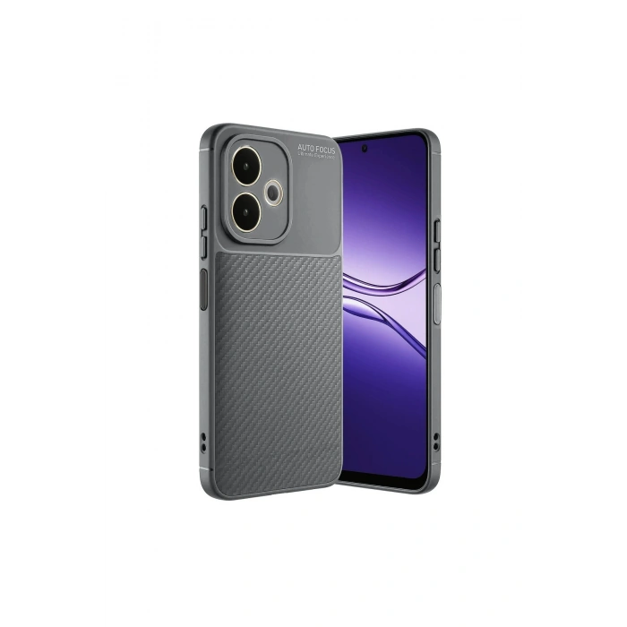 Oppo A5 Pro 4g Kılıf Auto Focus Karbon Kapak - Gri