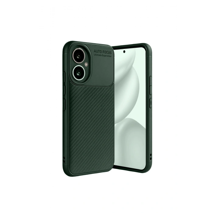 Honor 400 Kılıf Auto Focus Karbon Kapak - Koyu Yeşil